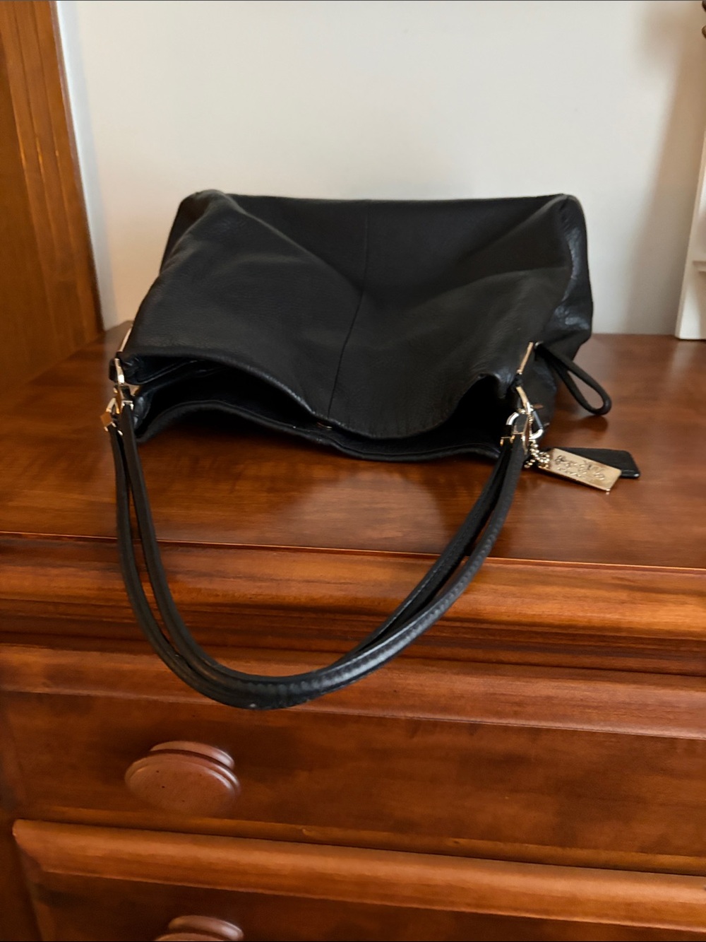 Coach Black Pebbled Leather Hobo with Gold Hardware AS IS *READ* - Picture 4 of 5